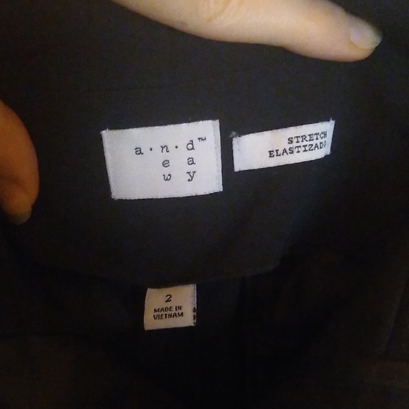 Black High-Waisted Paperbag Waist Cropped Women's Pants Size 2 EUC - Picture 4 of 4